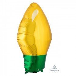 Globo Bombilla Dorada de 55cm