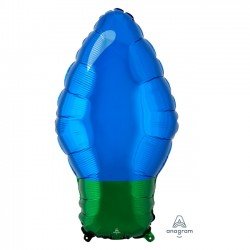 Globo Bombilla Azul de 55cm