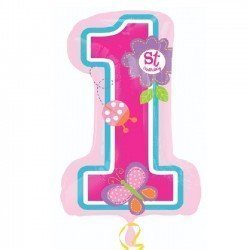 Globo 1º Cumpleaños Rosa de...