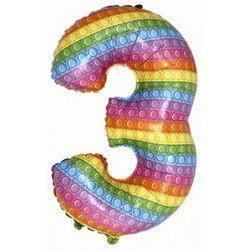 Globo Número 3 Pop de 82cm