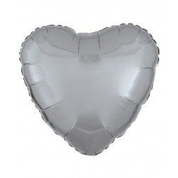 Globo Corazón Plata Metal...