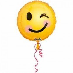 Globo foil de 45cm Emoji guiño