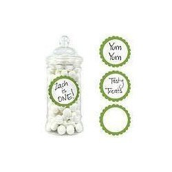Pegatinas candy borde verde...