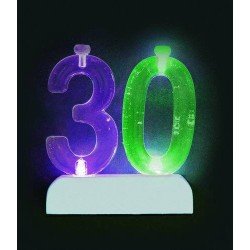 Vela Número 30 de luz led.