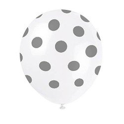 Globos blancos con puntos...