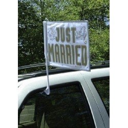 Bandera Coche Boda Just...