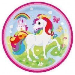 Platos Unicornio de 23 cm (8)