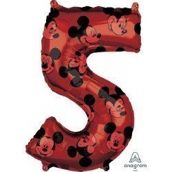 Globo Número 5 Mickey rojo