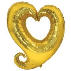 Globo Corazón Dorado/Oro...
