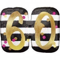 Globo 60 Años Rosa y Oro...