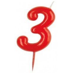 Vela Simple Roja Nº3