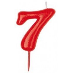 Vela Simple Roja Nº7