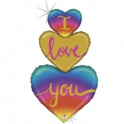 Globo Trio de Corazones "I...